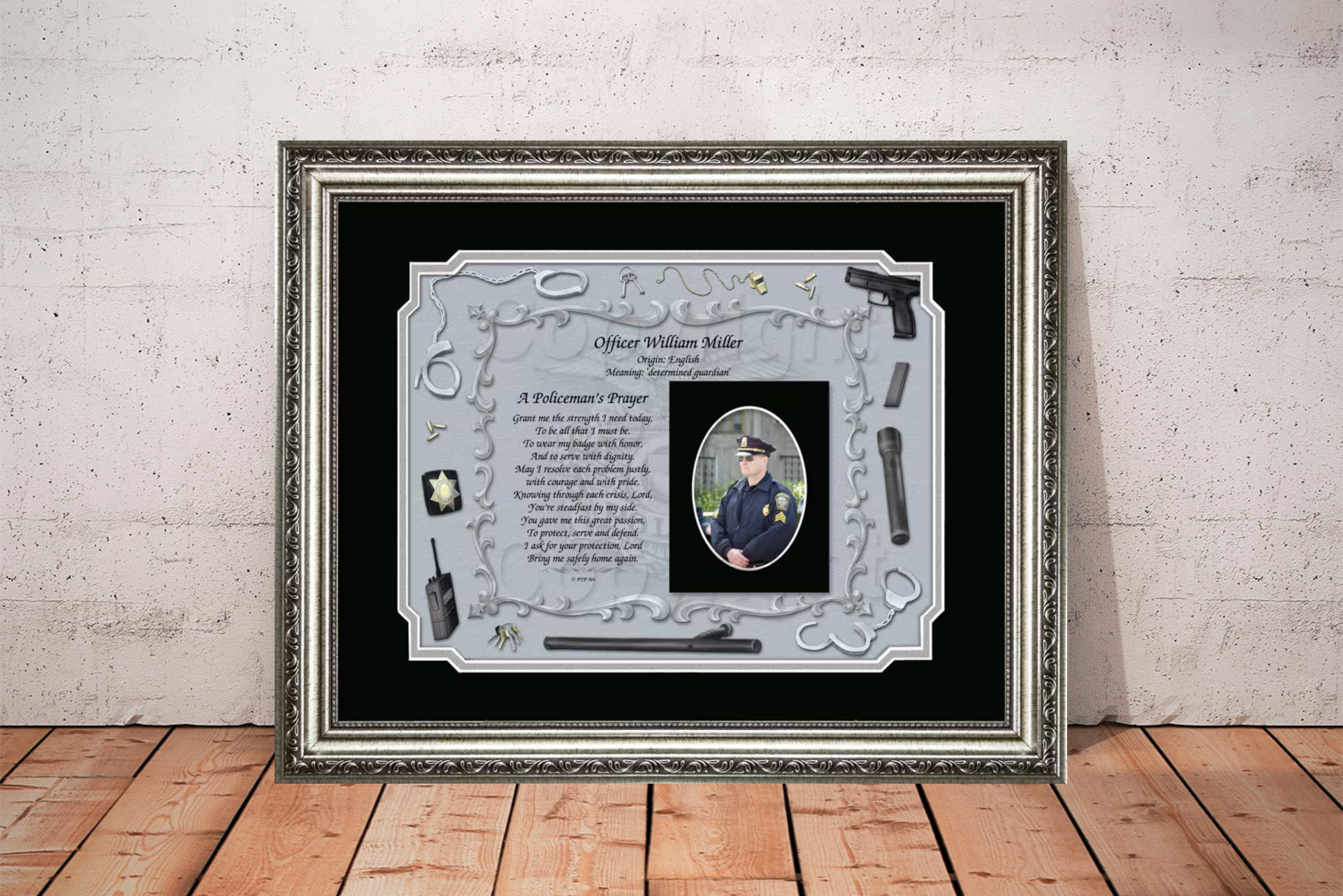 Police Officer Custom Wall Art