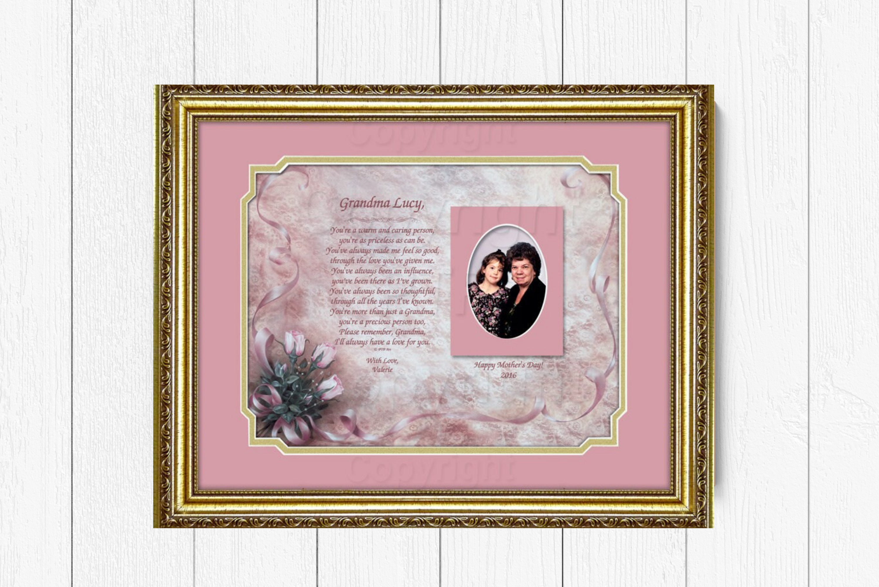 Grandma's Birthday Wall Print, Mother's Day Wall Art Gift