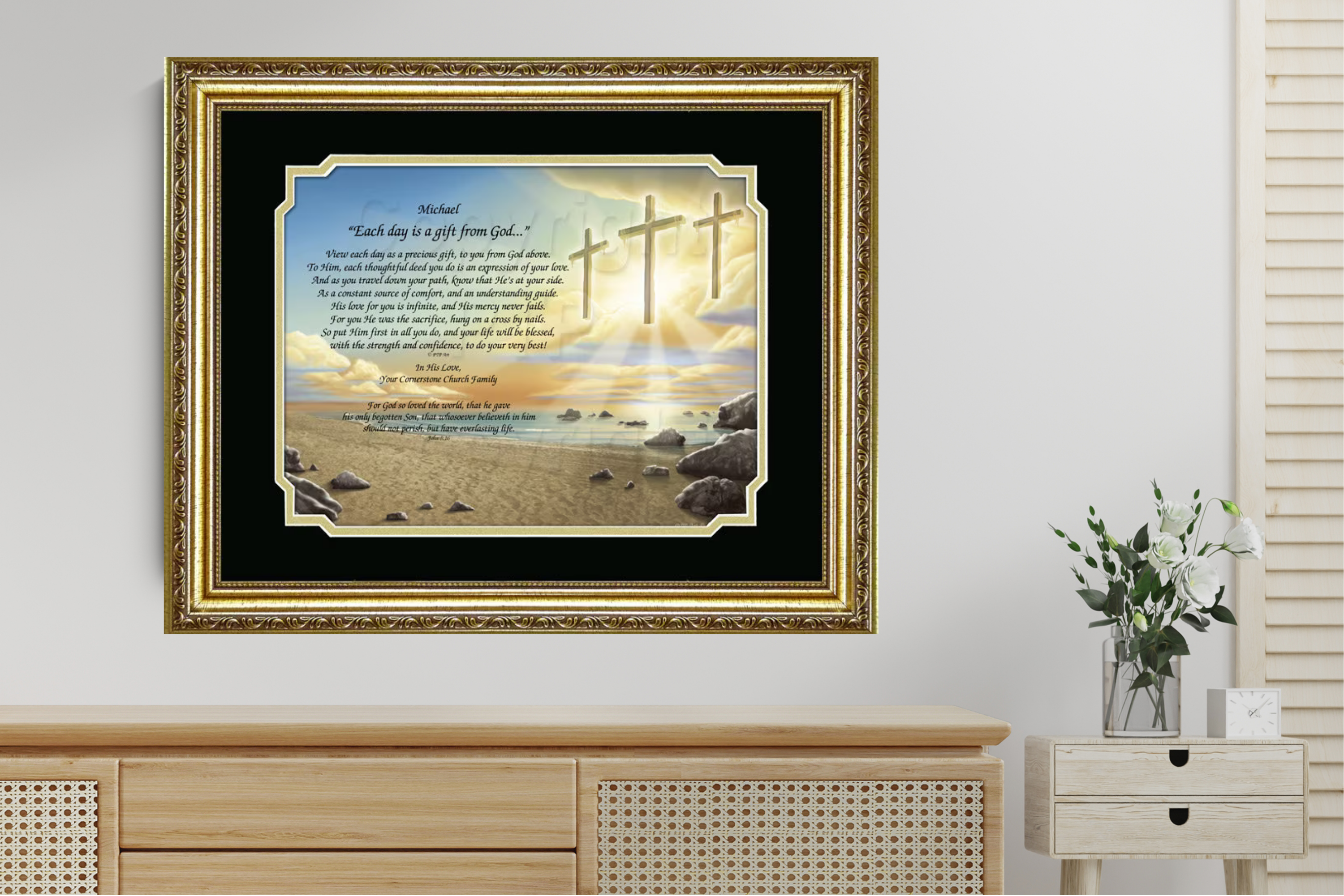 Gospel Message Inspirational Wall Art, Bible Verse For You